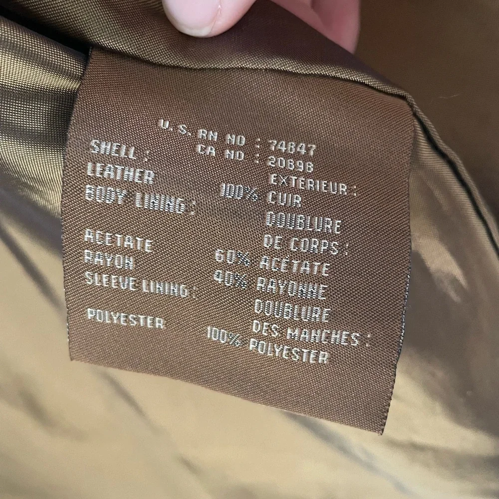 Andrew Marc 100% Leather Tan Suede Oversized Utility Jacket - Picture 7 of 8